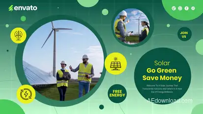 Solar and Wind Alternative Power Video Displays template preview