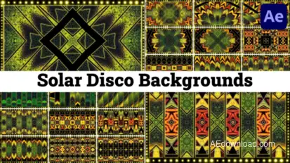 Solar Disco Backgrounds for After Effects Elements template preview