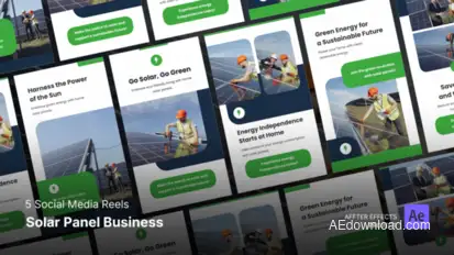 Solar Panel Business - Social Media Reels Product Promo template preview