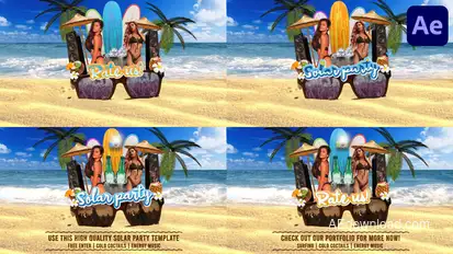 Solar Party | After Effects Elements template preview