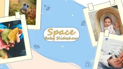 Space Baby Slideshow Video Displays template preview