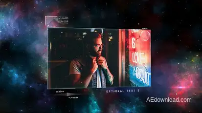 Space Holograms Video Displays template preview