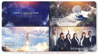 Space Innovation Presentation Video Displays template preview