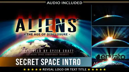 Space Intro | Alien Sci-fi Logo Openers template preview
