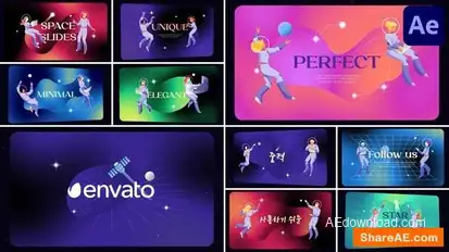 Space Scenes for After Effects Openers template preview