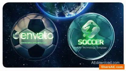 Videohive Space Soccer Logo Reveal Openers template preview