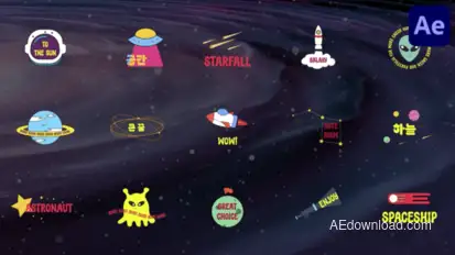 Space Titles | After Effects Titles template preview