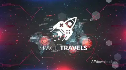 Space Travels Logo Stings template preview