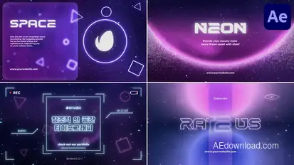 Space Typography for After Effects Titles template preview