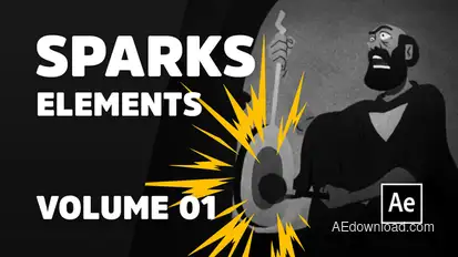 Sparks Elements Volume 01 [Ae] Elements template preview