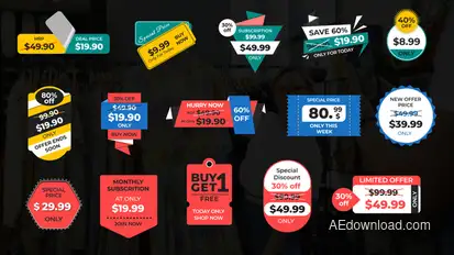 Special Price Sales Badges Titles template preview