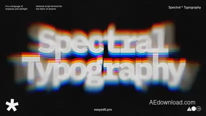 Spectral Typography Titles template preview