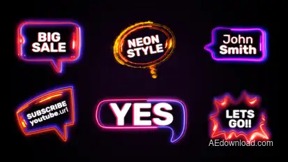 Speech Bubbles Titles template preview