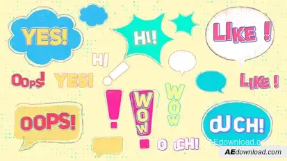 Speech Bubbles Colorful ElementsAE Elements template preview