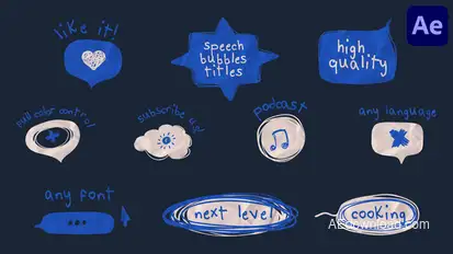 Speech Bubbles Titles for After Effects Titles template preview