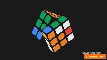 Speed Cube Reveal Logo Stings template preview