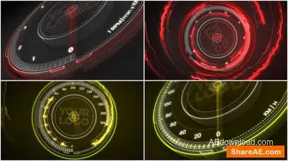 Speedometer Logo Animation Logo Stings template preview
