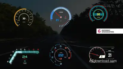 Modern Speedometer Pack | HUD Infographic Dashboard 3 Infographics template preview