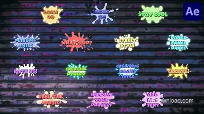 Splat Titles for After Effects Titles template preview