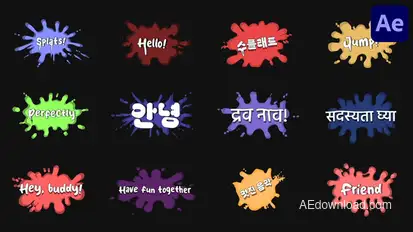 Splats Titles for After Effects Titles template preview