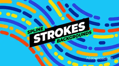 Spline Strokes Backgrounds Elements template preview