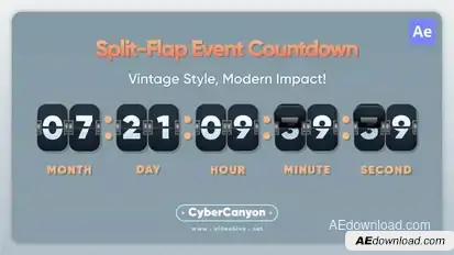 Split Flap Event Countdown Elements template preview