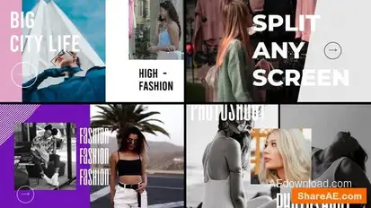 Split Screen Fashion Promo Openers template preview