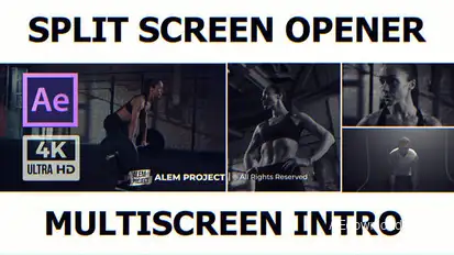 Split Screen Opener - Multiscreen Intro - Promo Video Displays template preview