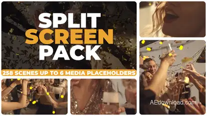 Split Screen Pack Video Displays template preview