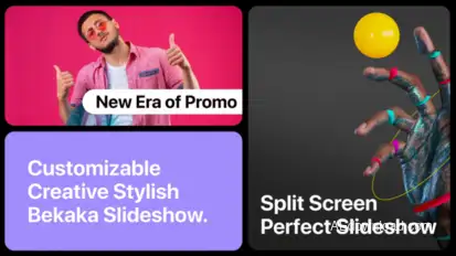 Split Screen Slideshow Motion Video Displays template preview