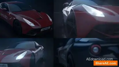 Sport Car Glitch Logo Stings template preview