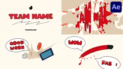 Sport Cartoon Logo for After Effects Logo Stings template preview