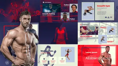 Sport Club - Crossfit Fitness Gym Video Displays template preview