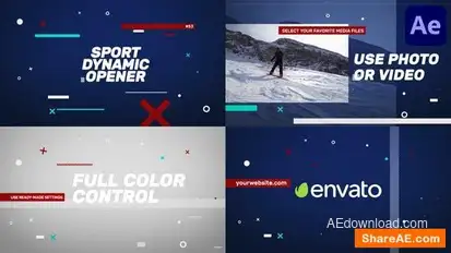 Sport Dynamic Opener for After Effects Openers template preview