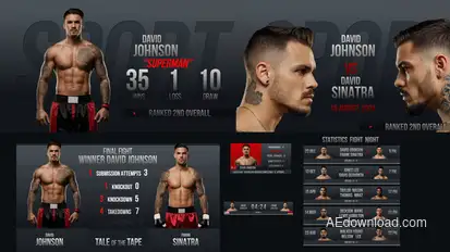 Sport Fight Night Package broadcast-packages template preview