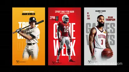 Sport Instagram Reels / Baseball / Hockey / Football Openers template preview