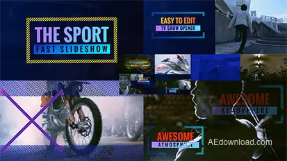 Sport Life | Fast Dynamic Slideshow | Sport Promo Video Displays template preview
