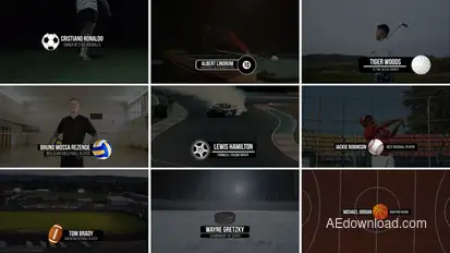 Sport Lower Thirds | After Effects Titles template preview