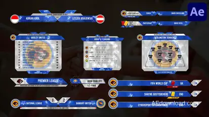 Sport Lower Thirds for After Effects Elements template preview