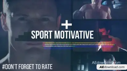 Sport Motivative // Dynamic Glitch Video Displays template preview