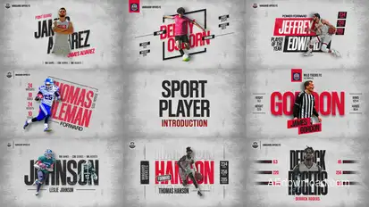 Sport Player Introduction broadcast-packages template preview