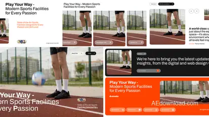 Sport Promo After Effects Video Displays template preview