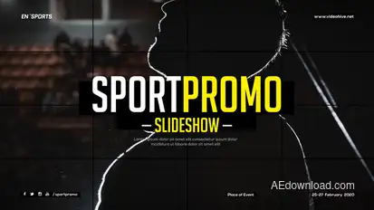 Sport Promo Slideshow / Fitness Event Opener / Grid Workout Gallery Video Displays template preview