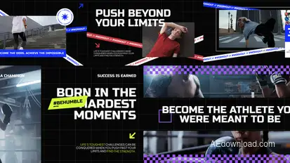 Sport Quote Video Displays template preview