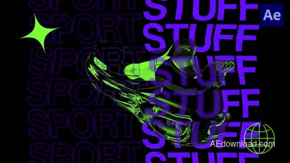 Sport Stuff Typography Intro Openers template preview