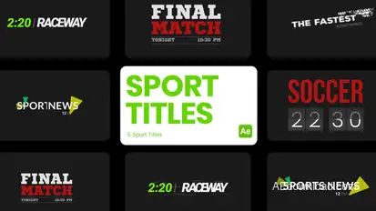 Sport Titles for After Effects Titles template preview