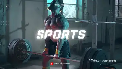 Sport Youtube Channel Opener / Glitch Fitness and Workout Openers template preview