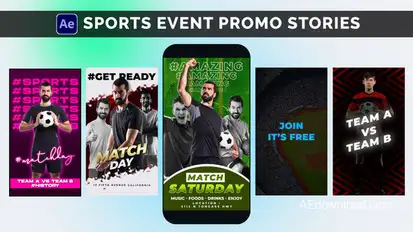 Sports Event Promo Stories broadcast-packages template preview
