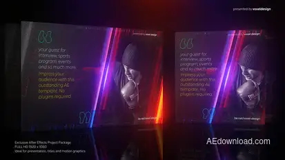 Sports Interview Box Template Video Displays template preview