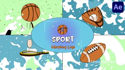 Sports Morphing Logo for After Effects Logo Stings template preview